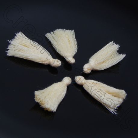 5 Pz Nappine in poliestere 30mm colore Bianco Antico