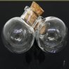 Bottiglietta in vetro Pallina sfera con tappo in sughero 22x13 mm