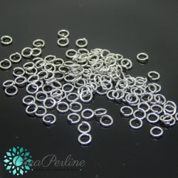 100 Pz anellini 4 mm spessore 0.8 in acciaio inossidabile 