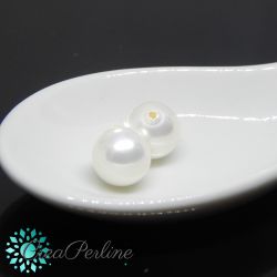 1 Pz Perle di Ametista sfera mezzo foro 10 mm