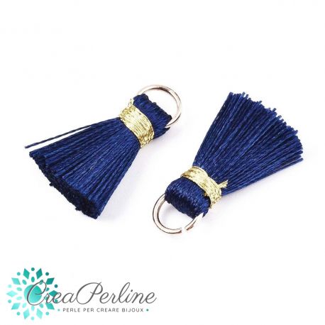 4 pz Nappina in Poliestere 20 mm Navy Blue /oro