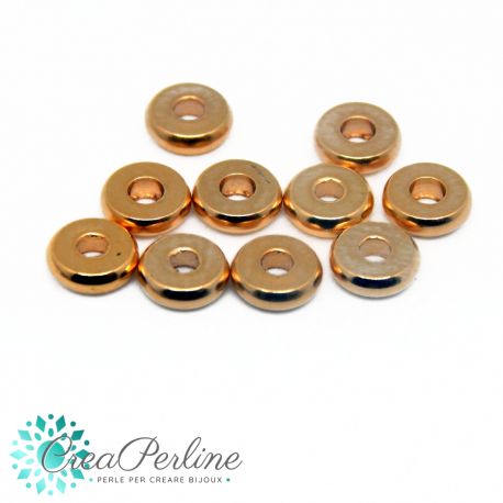 10 Pz Distanziatore cerchio 4 mm in acciaio inossidabile tono oro