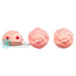 Cabochon Roseta doppio foro 6 mm colore Blossom Pink Carnation 10 pz
