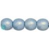 100 Pz Perle in vetro di boemia tonde  Neon Blue Gray 3 mm