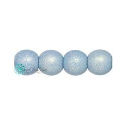 50 Pz Perle in vetro di boemia tonde  Neon Blue Gray 4 mm