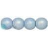50 Pz Perle in vetro di boemia tonde  Neon Blue Gray4 mm