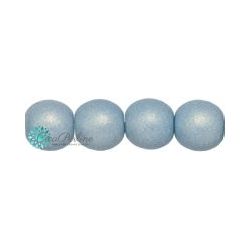 30 Pz Perle in vetro di boemia tonde  Neon Blue Gray  6 mm