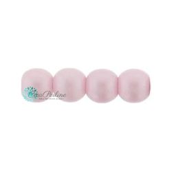 100 Pz Perle in vetro di boemia tonde  Powdery Pastel Pink 3 mm