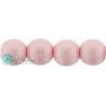 30 Pz Perle in vetro di boemia tonde  Powdery Pastel Pink6 mm