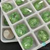 Rivoli Cabochon Tondo  Cristallo Premium Ice Peridot  14 mm - 2 pezzi  