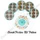 CombiPerline Kit Rivoli Cabochon Tondo  Cristallo Premium Patina Gold Rose 10 pezzi  