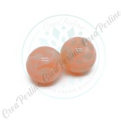 2 Pz Perla in Acrilico resina imitazione pietre dure Quarzo Cherry 18mm
