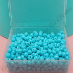 Perle di Conteria in vetro  4 mm Turchese - 15 grammi