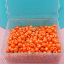 Perle di Conteria in vetro  4 mm Arancio Perlato - 15 grammi