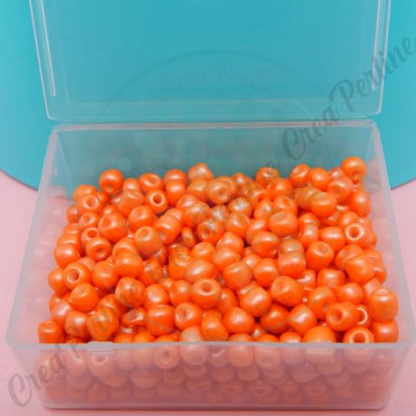 Perle di Conteria in vetro  4 mm Arancio Perlato - 15 grammi