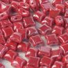 Wibeduo® 8x8mm - Opaque Red Shimmer - 10 Pezzi 