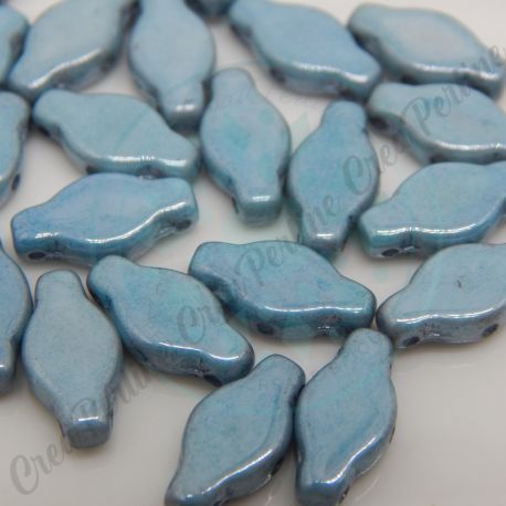 Perline Navette 6x12 mm Blue Luster - 5 grammi 