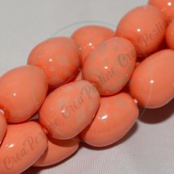 Perline Drops 11x8 mm Fiesta Peach Coral - 4 Pezzi