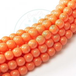 Perline Tonde 3 mm Fiesta Peach Coral - 50 Pezzi