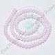 1 Filo perle in vetro sfaccettato Quarzo Rosa  3x2 mm rondella 