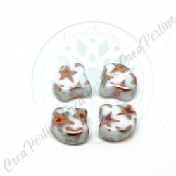 Perline Ginko Duo Vacuum Coating Star white - 5 gr