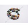Perle in pietra lavica 8 mm naturale colori della terra +/- 52 pezzi 