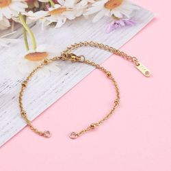 Base Bracciale  Stile rosario Connettore - acciaio inossidabile oro 