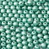 Perle in vetro di boemia tonde Alabaster Metallic Emerald 4 mm - 50 Pezzi
