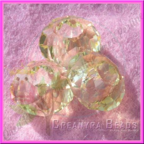 Perla Stile pandora mezzo cristallo briolette giallo jonquil 15x8 mm