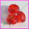 Perla Stile pandora mezzo cristallo briolette rosso 15x8 mm