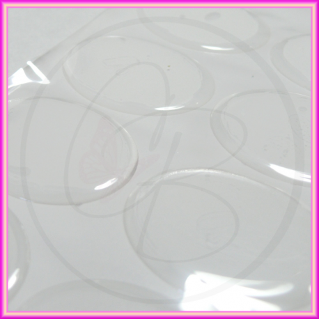 Cabochon ovale clear in resina 40X30 mm