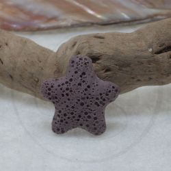 2 Pz Perla stella marina in pietra lavica Talpa 28x24 mm