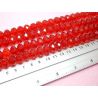 10 Perle Rondella Cristallo briolette rosso  12 mm 