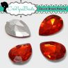 10 Pezzi Cabochon Gocce in Resina 13x18mm Rosso